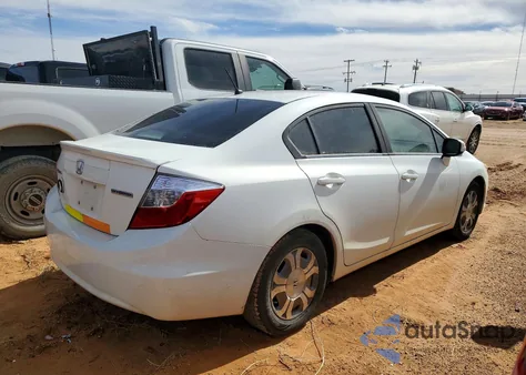 2012 Honda Civic Hybrid из США, поврежденный, VIN JHMFB4F27CS000833